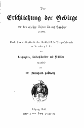 Die Erschließung der Gebirge von den ältesten Zeiten bis auf Saussure (1787) 