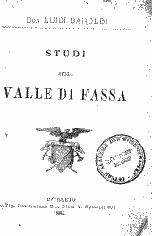 Studi sulla Valle di Fassa