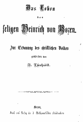 Das Leben des seligen Heinrich von Bozen 