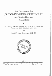 Zur Geschichte der "Stoß ins Herz-Depesche" des Grafen Usedom (17. Juni 1866) 