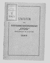 Statuten der Ersten Traminer Obstgenossenschaft "ETOG", Genossenschaft m.b. Haftung, Tramin
