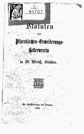 Statuten des Pfarrkirchen-Erweiterungs-Hellerverein in St. Ulrich, Gröden