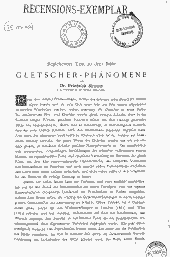 Begleitender Text zu dem Bilde Gletscher-Phänomene