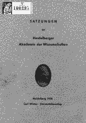 Satzungen der Heidelberger Akademie der Wissenschaften