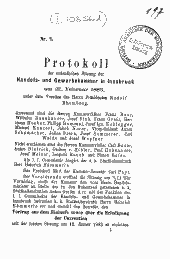 Protokoll der ordentlichen Sitzung der Handels- und Gewerbekammer in Innsbruck am 21. Februar 1883