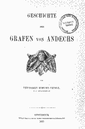 Geschichte der Grafen von Andechs
