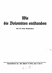 Wie die Dolomiten entstanden