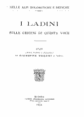 I Ladini - Sulle origini di questa voce 