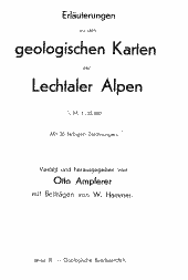 Geologische Karte der Lechtaler Alpen