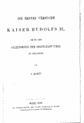 Die ersten Versuche Kaiser Rudolfs II., um in den Alleinbesitz der Grafschaft Tirol zu gelangen