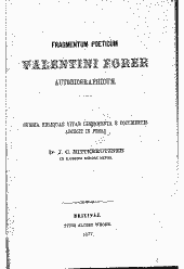 Fragmentum poeticum Valentini Forer autobiographicum