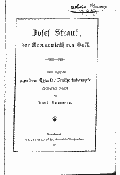 Josef Straub, der Kronenwirth von Hall 