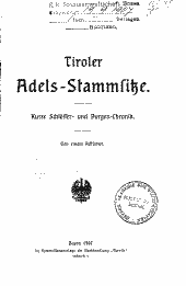 Tiroler Adels-Stammsitze 