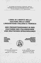 L' idea di libertà nella cultura delle aree linguistiche italiana e tedesca 