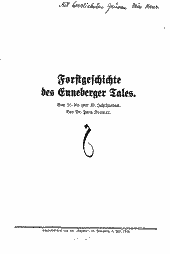 Forstgeschichte des Enneberger Tales 