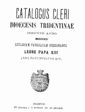 Catalogus cleri saecularis et regularis Diocesis Tridentini [Elektronische Ressource]