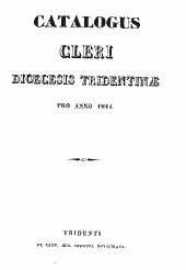 Catalogus cleri saecularis et regularis Diocesis Tridentini [Elektronische Ressource]