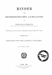 Montavoner Typus und Landvieh in Vorarlberg : westliche Gruppe der gelichmäßig einfärbigen Typen