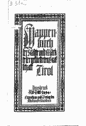 Wappenbuch der Städte und Märkte der gefürsteten Grafschaft Tirol