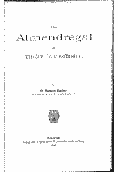 Das Almendregal des Tiroler Landesfürsten