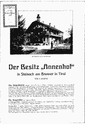 Der Besitz "Annenhof" in Steinach am Brenner in Tirol 