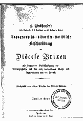 Topographisch-historisch-statistische Beschreibung der Diöcese Brixen
