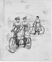 ¬Drei¬  Radfahrerinnen, 1700