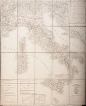 Carta Topografica di tutta l'Italia [..] Topographische Postkarte von Italien