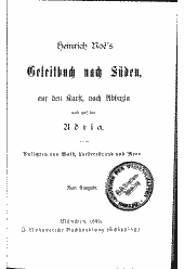 Heinrich Noë's Geleitbuch nach Süden, auf den Karst, nach Abbazia und auf die Adria 