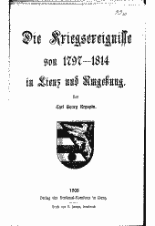Die Kriegsereignisse von 1797 - 1814 in Lienz und Umgebung