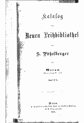 Katalog der Neuen Leihbibliothek von S. Pötzelberger in Meran