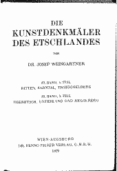T. 1: Ritten, Sarntal, Tschöggelberg. - T. 3: Überetsch, Unterland und Reggelberg