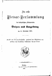 Die erste Plenar-Versammlung des katholischen Filialvereins Brixen und Umgebung am 15. November 1868