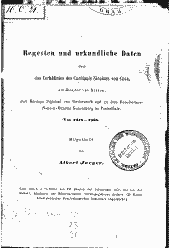 Regesten und urkundliche Daten über das Verhältniss des Cardinals Nicolaus von Cusa, als Bischof von Brixen, zum Herzoge Sigmund von Oesterreich und zu dem Benedictiner-Nonnen-Münster Sonnenburg im Pusterthale 