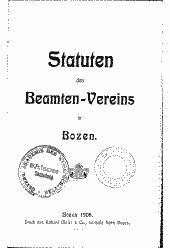 Statuten des Beamten-Vereins in Bozen
