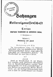 Satzungen der Kellereigenossenschaft in Terlan 