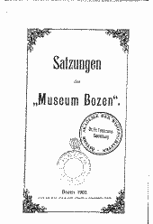 Satzungen des "Museum Bozen"