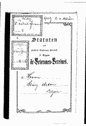 Statuten des weiland Erzherzog Heinrich I. Bozner Militär-Veteranen-Vereines 