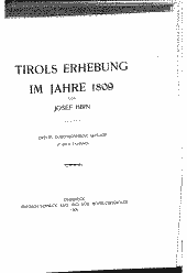 Tirols Erhebung im Jahre 1809