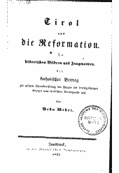 Tirol und die Reformation 